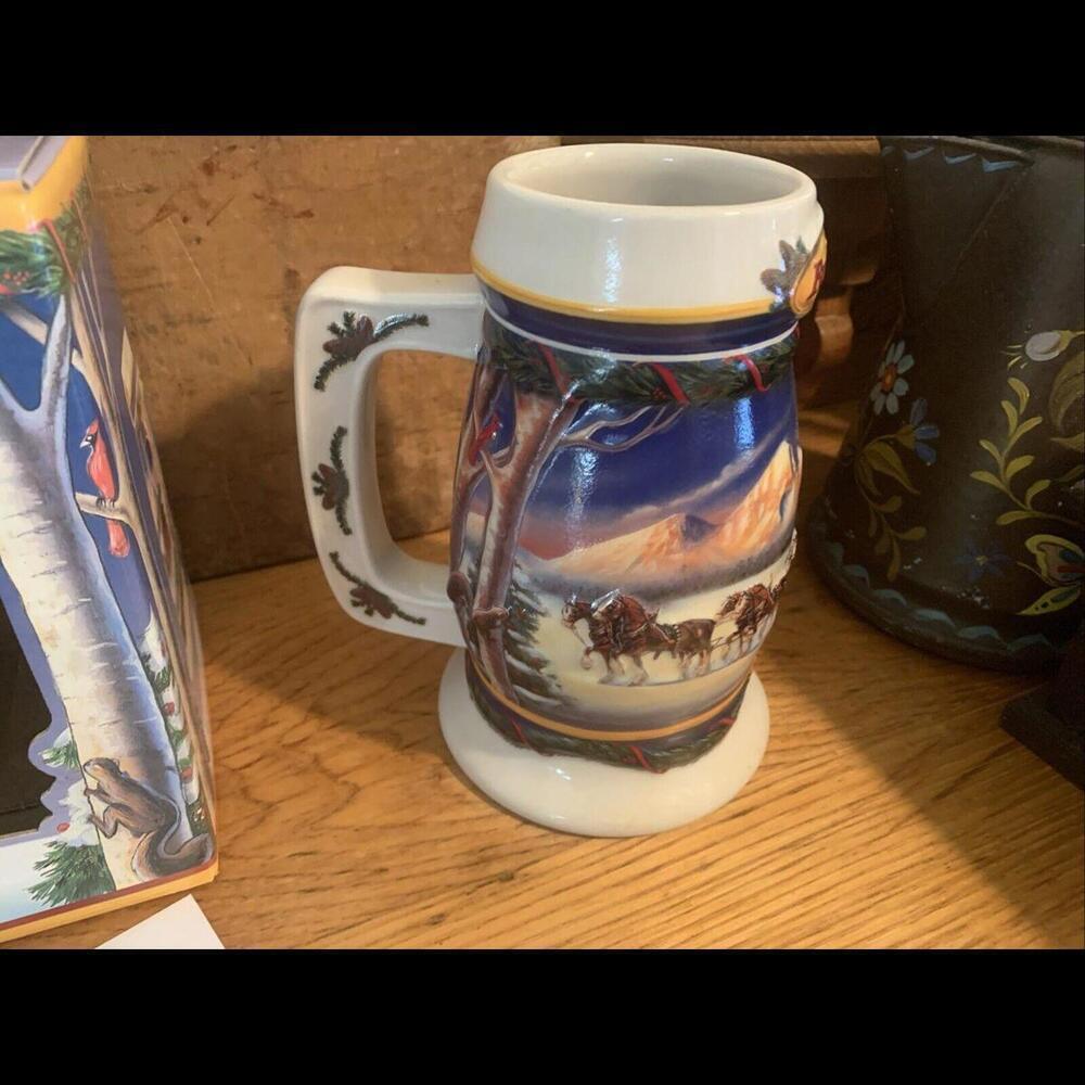2000 Budweiser Holiday Stein "Holiday in the Mountains" New Original Box… - Picture 4 of 6